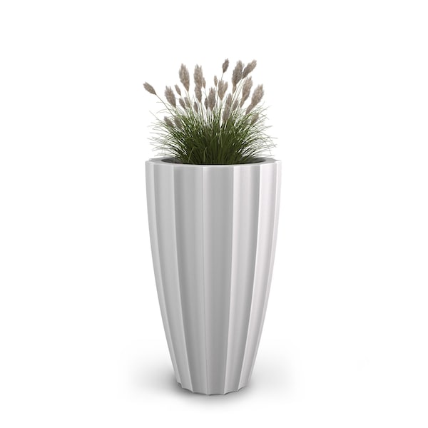 Sedona 28in Tall Planter - White